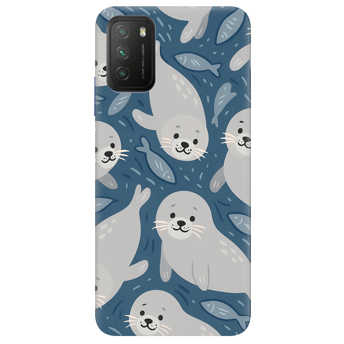 Чехол для Xiaomi Poco M3 Морские котики - фото 1 Чехол для Xiaomi Poco M3 Морские котики - фото 1 - Чехлы для телефонов