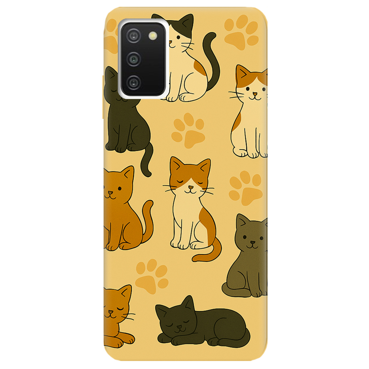 Чехол для Samsung Galaxy A03s Милые котики - фото 1 - Чехлы для телефонов