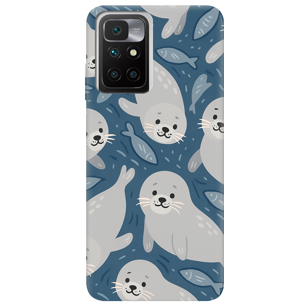 Чехол для Xiaomi Redmi 10 Морские котики - фото 1 - Чехлы для телефонов