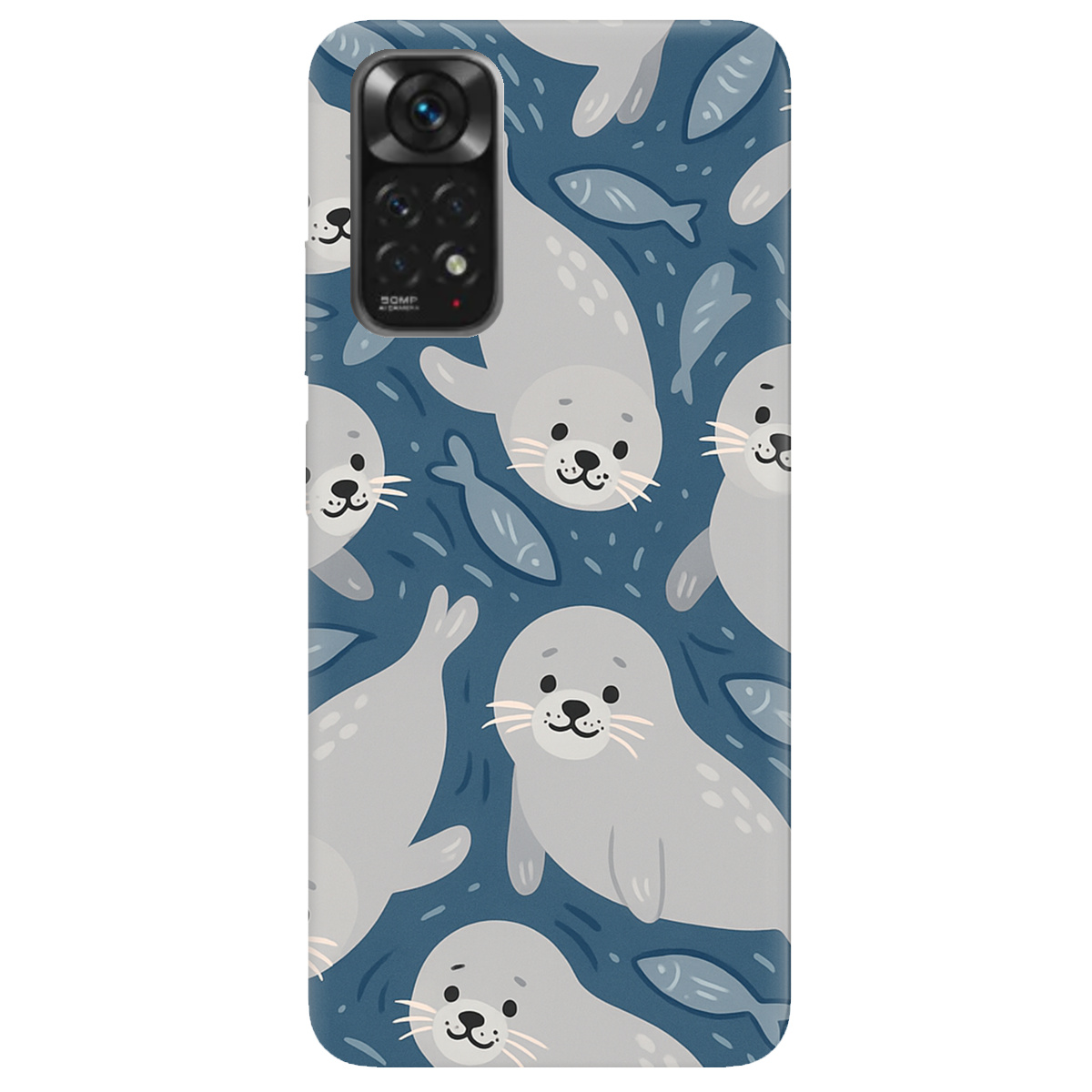 Чехол для Xiaomi Redmi Note 11s Морские котики - фото 1 - Чехлы для телефонов