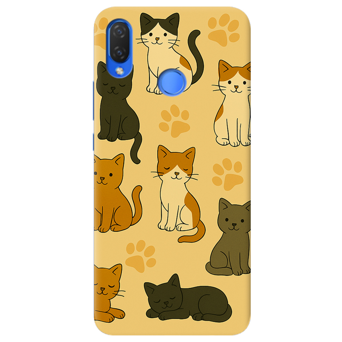 Чохол для Huawei P Smart Plus Милі котики - фото 1 - Чохли для телефонів
