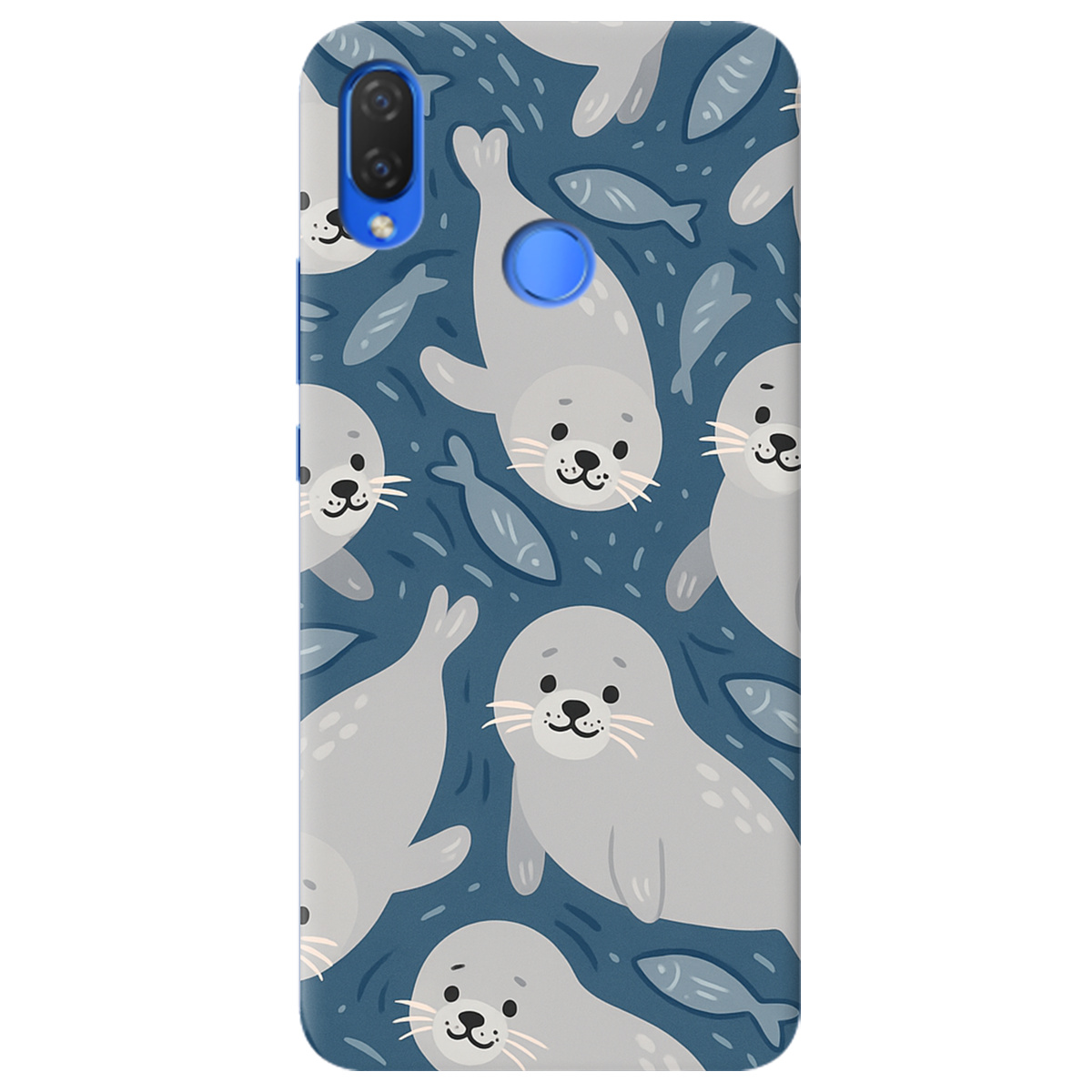 Чехол для Huawei P Smart Plus Морские котики - фото 1 - Чехлы для телефонов
