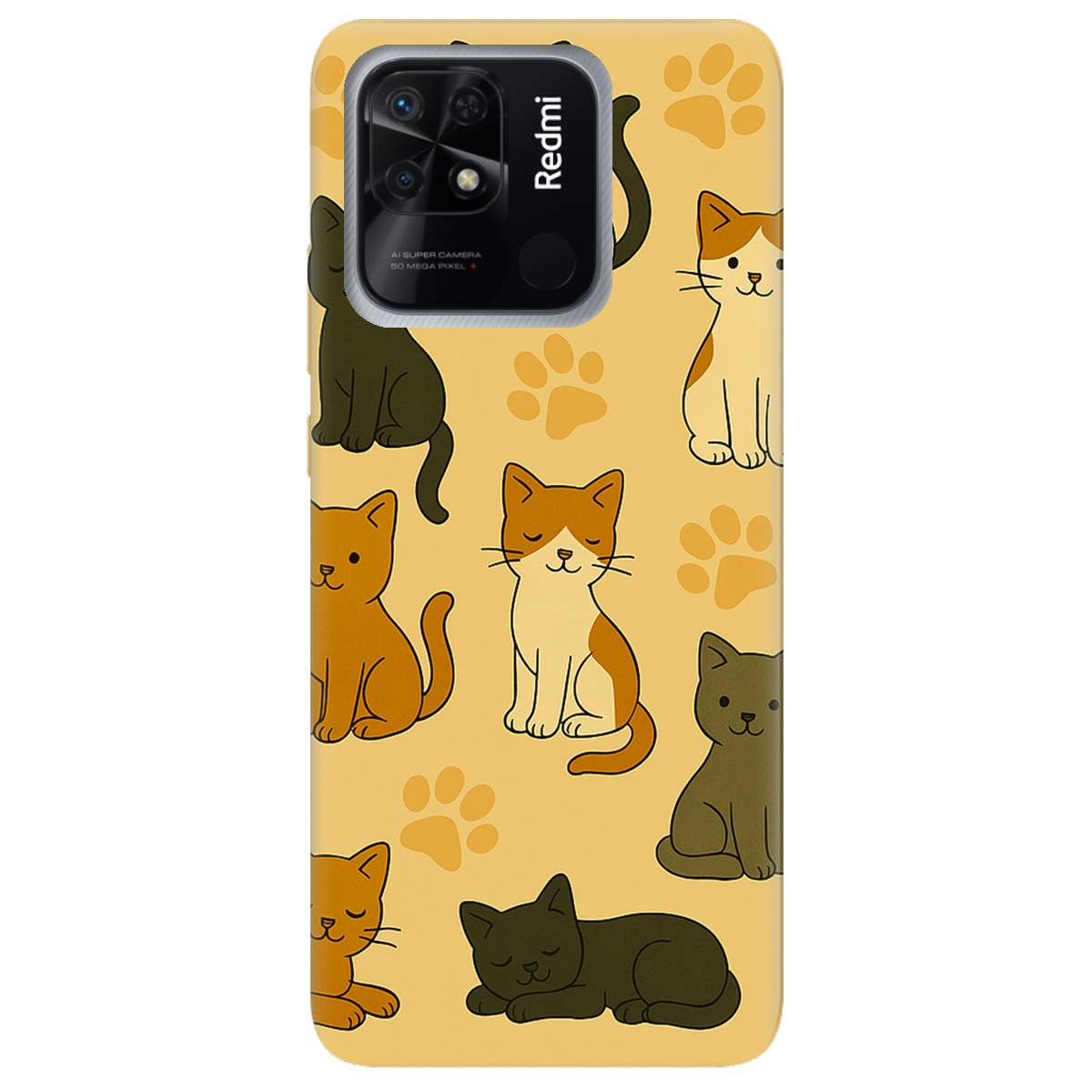 Чехол для Xiaomi Redmi 10C Милые котики - фото 1 - Чехлы для телефонов