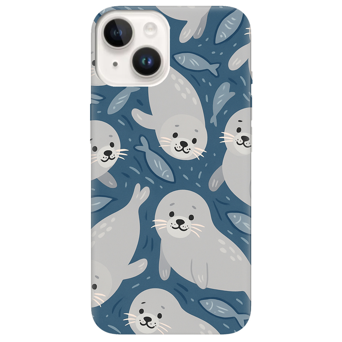 Чохол для Apple iPhone 14 Морські котики - фото 1 - Чохли для телефонів