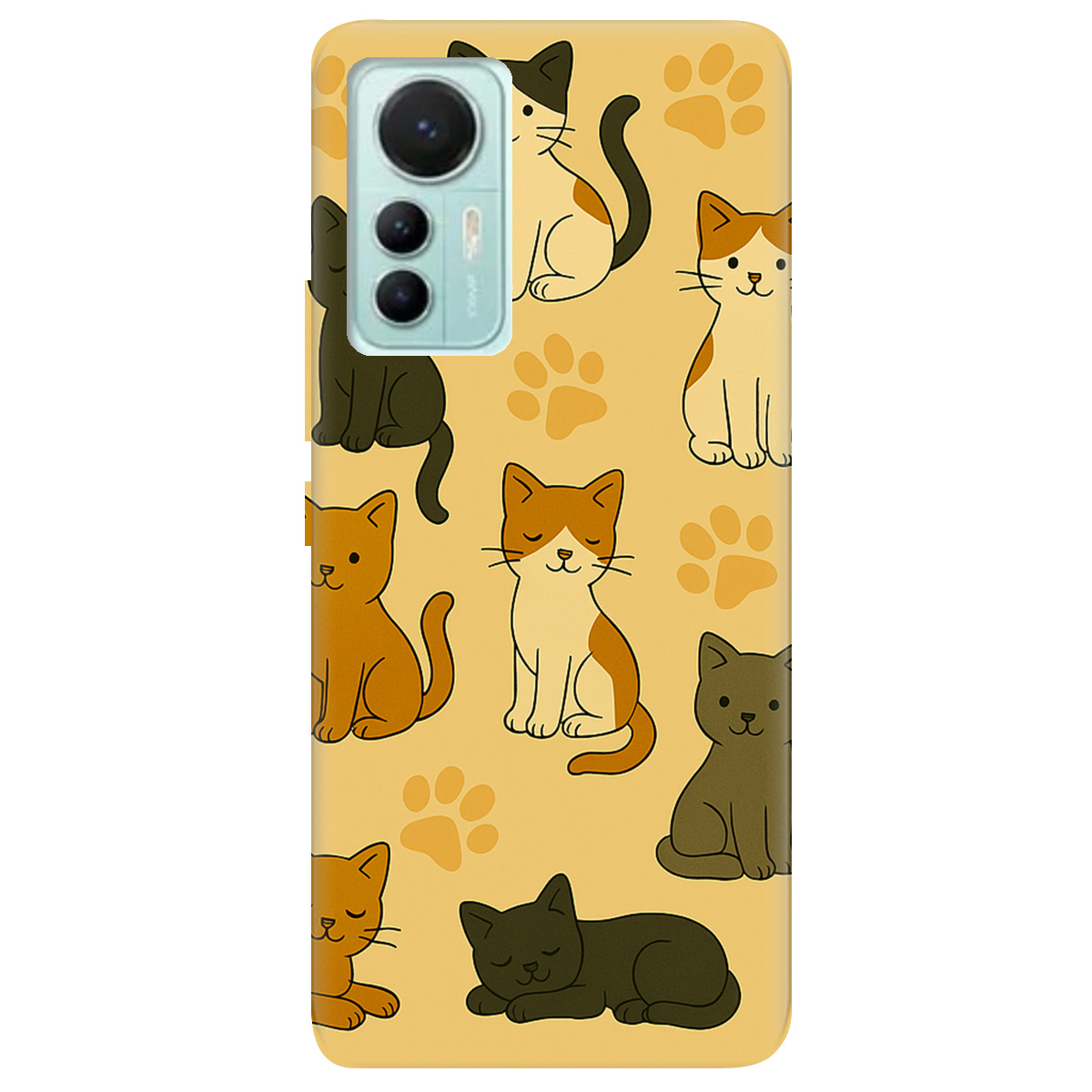 Чехол для Xiaomi 12 Lite Милые котики - фото 1 - Чехлы для телефонов