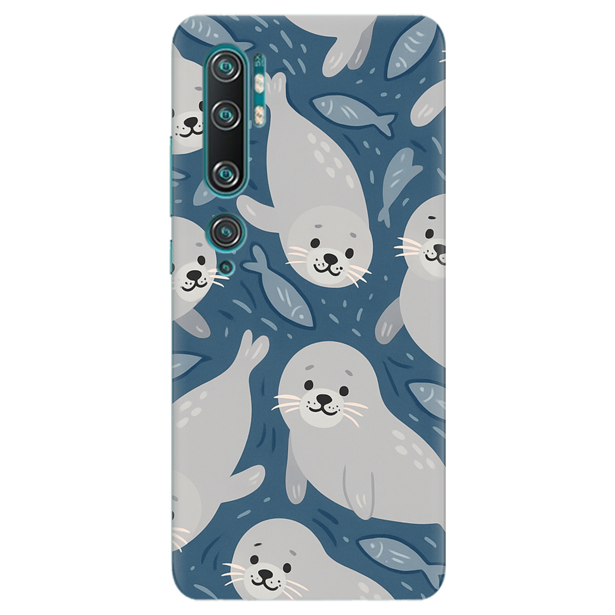 Чехол для Xiaomi Mi Note 10 Pro Морские котики - фото 1 Чехол для Xiaomi Mi Note 10 Pro Морские котики - фото 1 - Чехлы для телефонов
