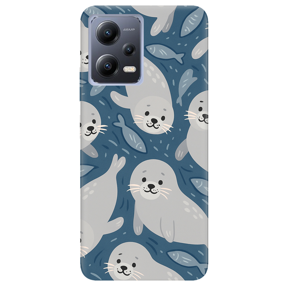 Чохол для Xiaomi Redmi Note 12 5G Морські котики - фото 1 - Чохли для телефонів