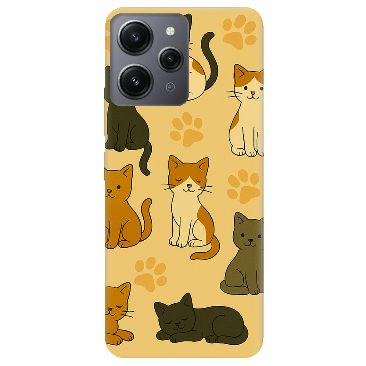 Чехол для Xiaomi Redmi 12 Милые котики - фото 1 - Чехлы для телефонов