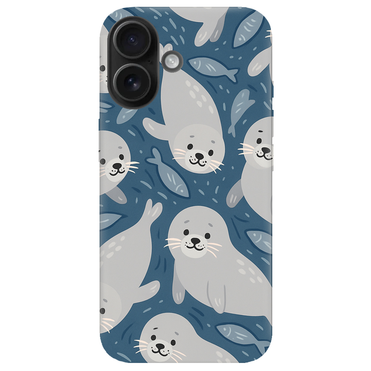 Чохол для Apple iPhone 16 Морські котики - фото 1 Чохол для Apple iPhone 16 Морські котики - фото 1 - Чохли для телефонів