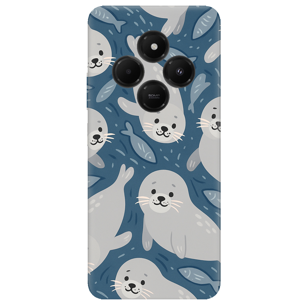 Чехол для Xiaomi Redmi 14C Морские котики - фото 1 - Чехлы для телефонов