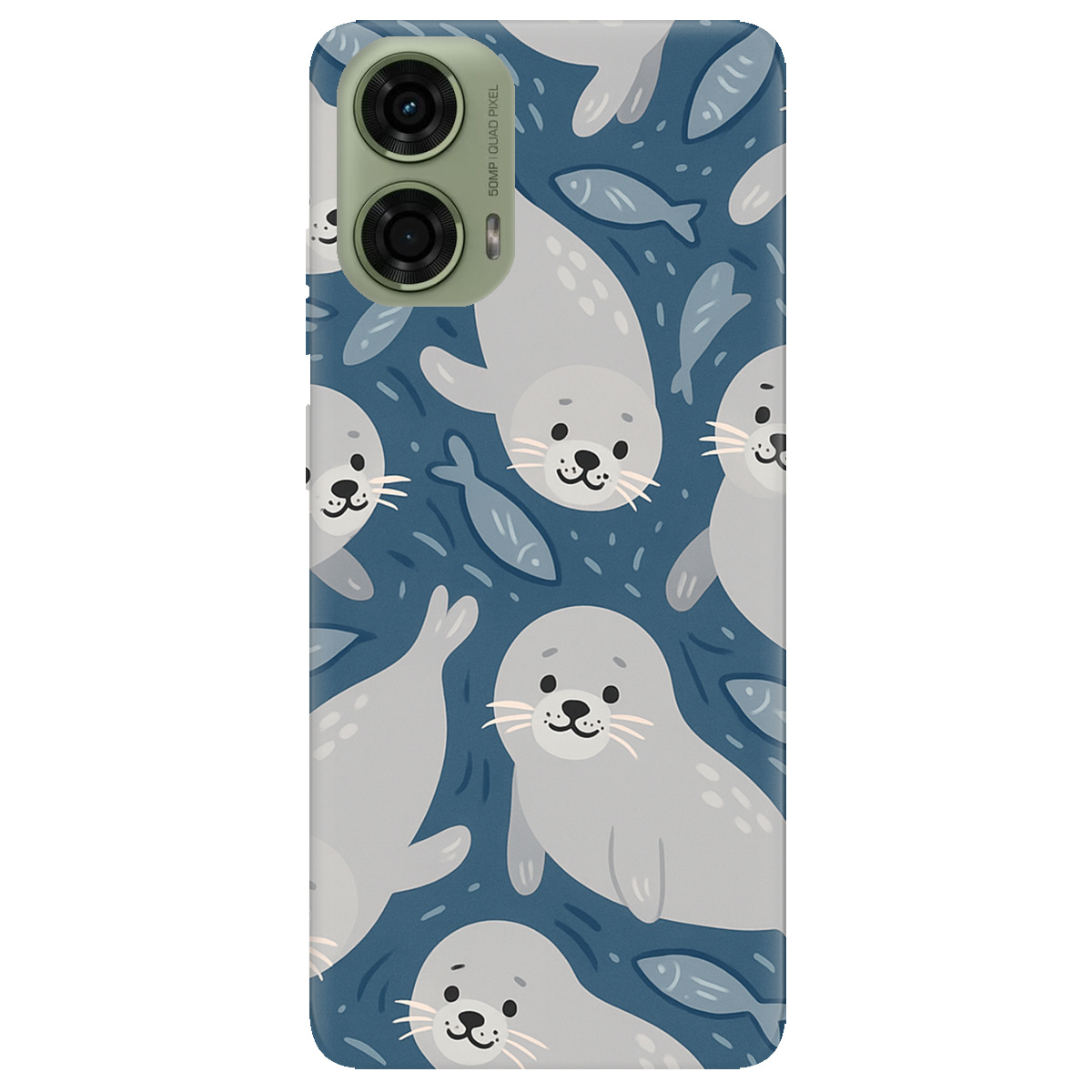 Чехол для Motorola G24 / G04 / E14 Морские котики - фото 1 - Чехлы для телефонов
