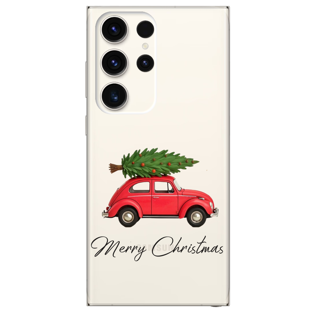 Чохол для Samsung Galaxy S24 Ultra прозорий Christmas on Wheels - фото 1 - Чохли для телефонів