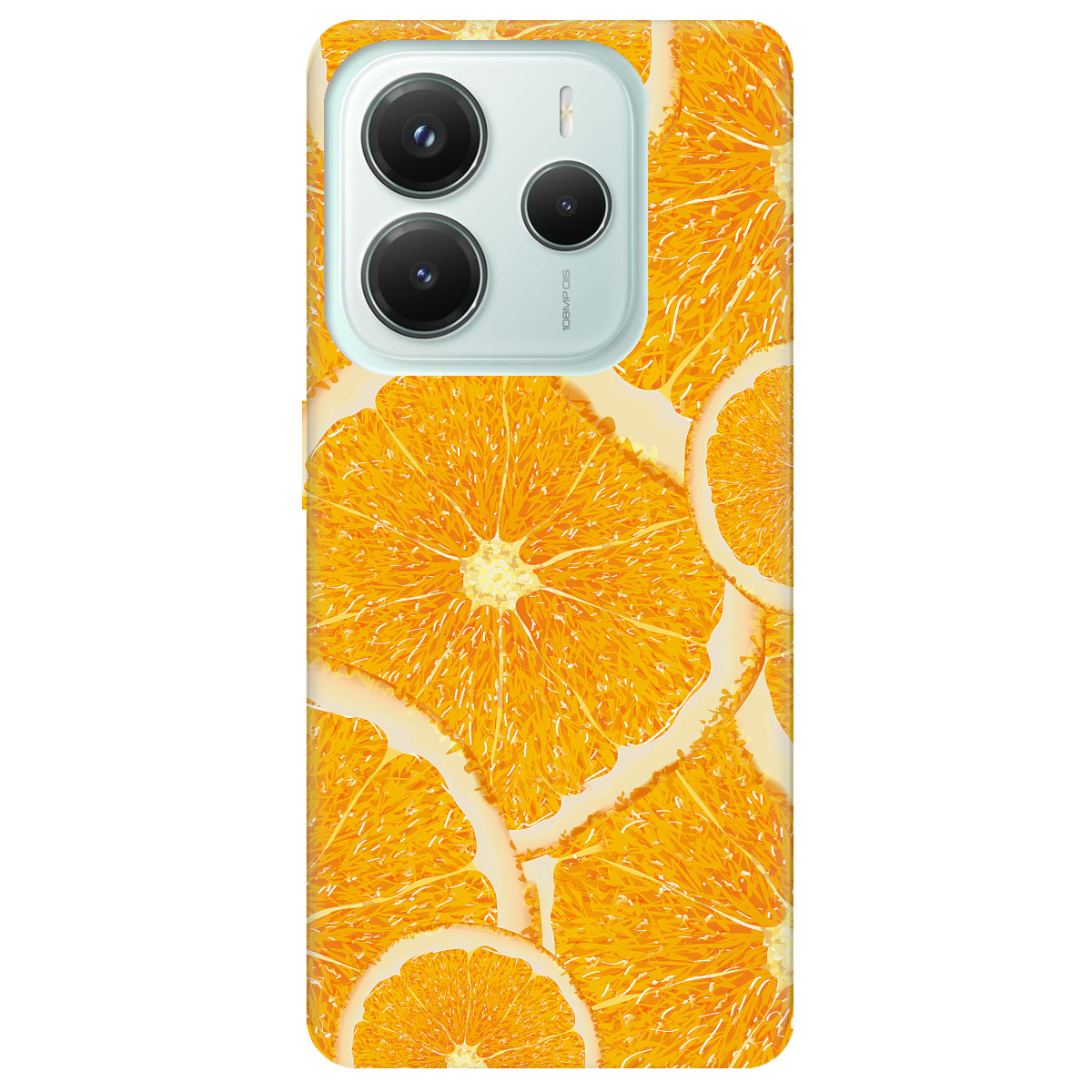 Чехол для Xiaomi Redmi Note 14 5G прозрачный Orange - фото 1 - Чехлы для телефонов