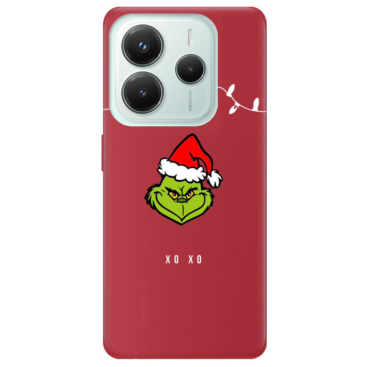 Чехол для Xiaomi Redmi Note 14 5G прозрачный Grinch xo xo - фото 1 - Чехлы для телефонов