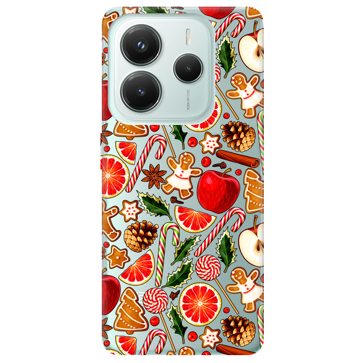 Чехол для Xiaomi Redmi Note 14 5G прозрачный Christmas spices - фото 1 Чехол для Xiaomi Redmi Note 14 5G прозрачный Christmas spices - фото 1 - Чехлы для телефонов
