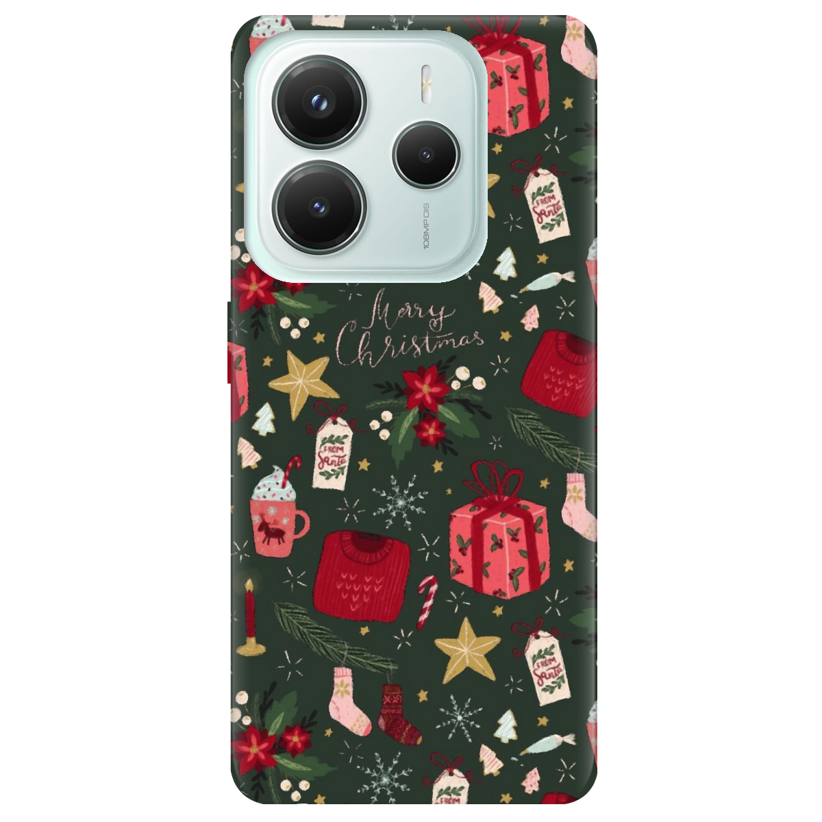 Чохол для Xiaomi Redmi Note 14 5G прозорий Merry christmas - фото 1 - Чохли для телефонів