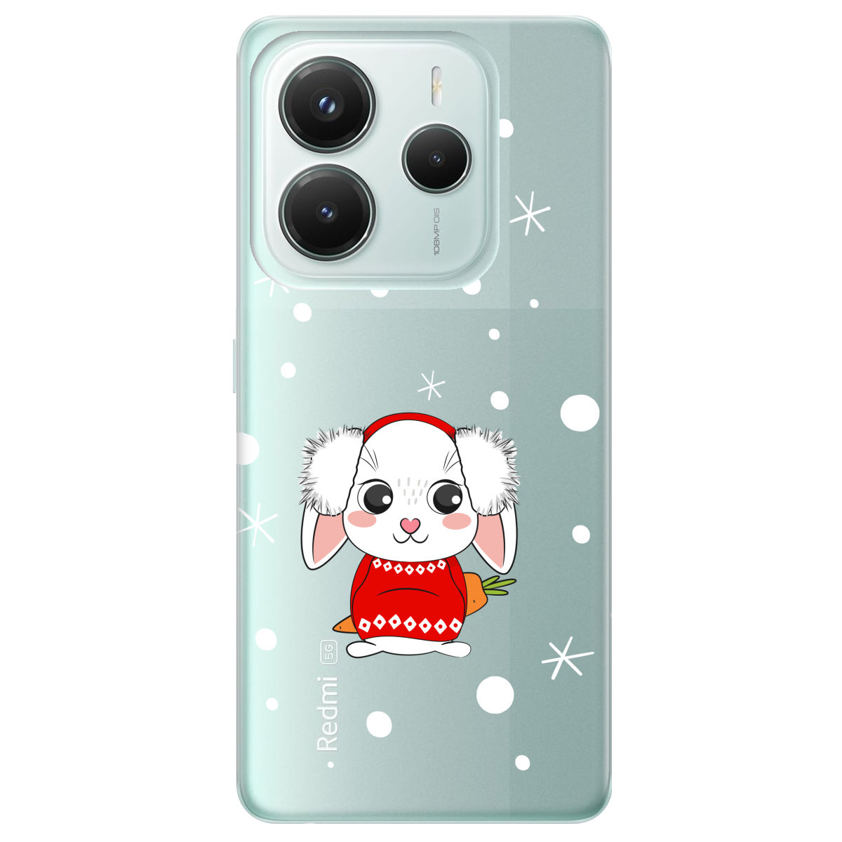 Чехол для Xiaomi Redmi Note 14 5G прозрачный My bunny - фото 1 - Чехлы для телефонов