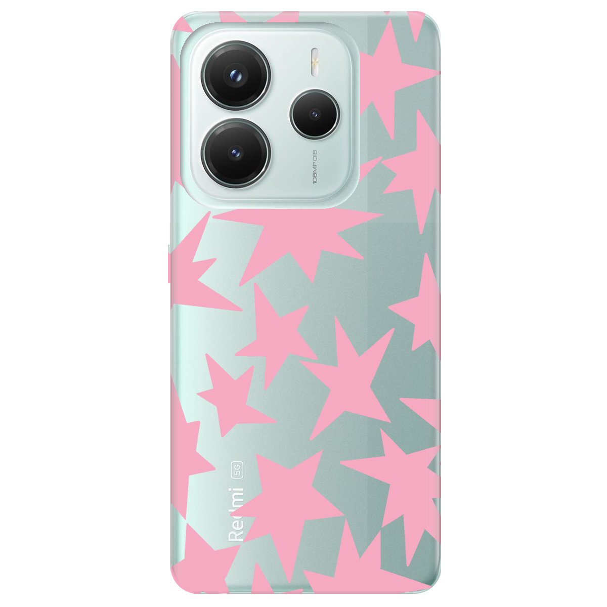 Чохол для Xiaomi Redmi Note 14 5G прозорий Pink Star - фото 1 - Чохли для телефонів