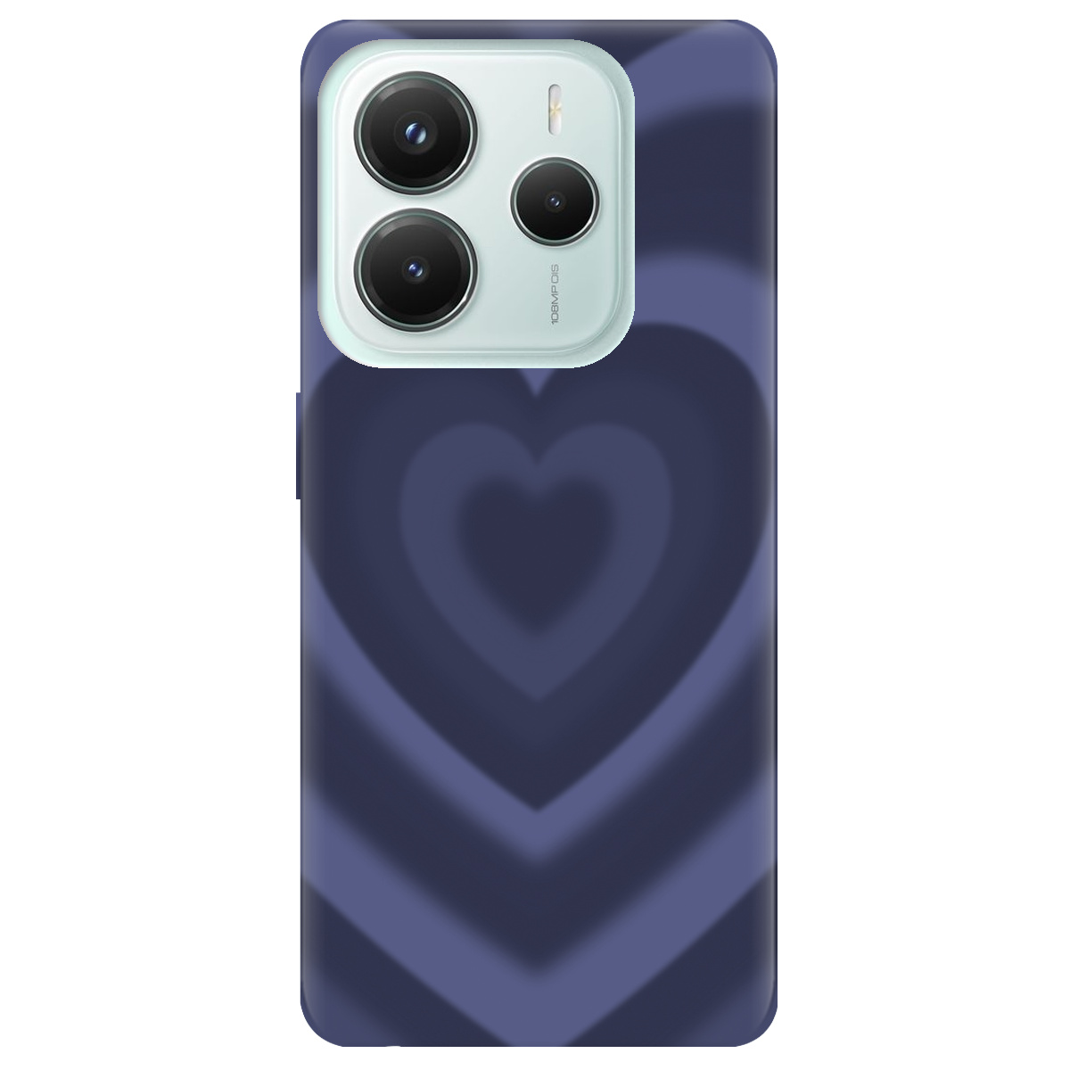 Чехол для Xiaomi Redmi Note 14 5G прозрачный Purple Heart - фото 1 - Чехлы для телефонов