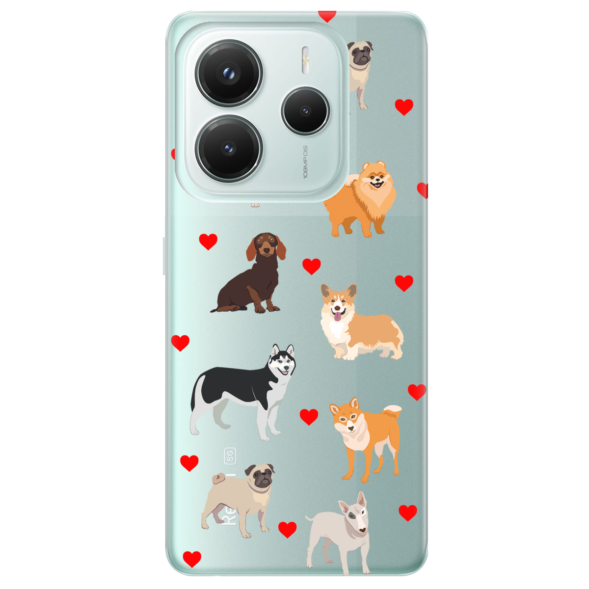 Чохол для Xiaomi Redmi Note 14 5G прозорий Любов у кожному гав - фото 1 - Чохли для телефонів