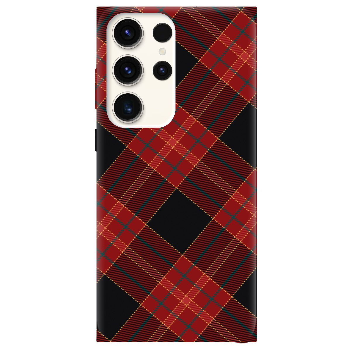 Чохол для Samsung Galaxy S24 Ultra прозорий Червоний тартан - фото 1 - Чохли для телефонів