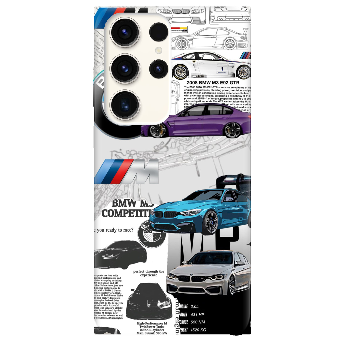 Чехол для Samsung Galaxy S24 Ultra прозрачный BMW - фото 1 - Чехлы для телефонов