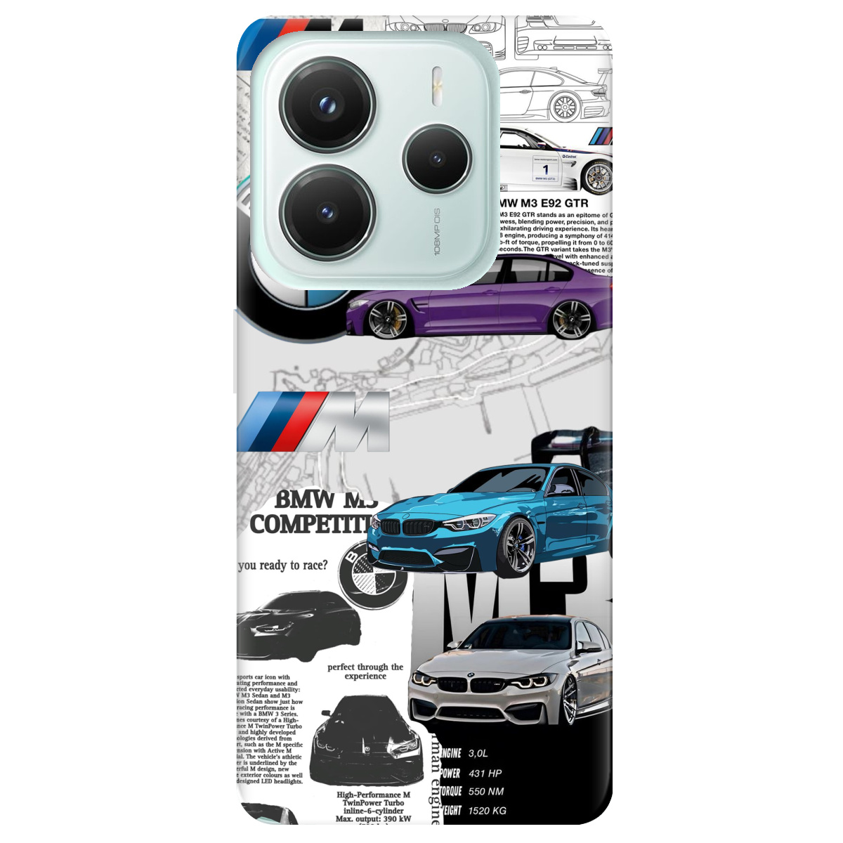 Чехол для Xiaomi Redmi Note 14 5G прозрачный BMW - фото 1 - Чехлы для телефонов