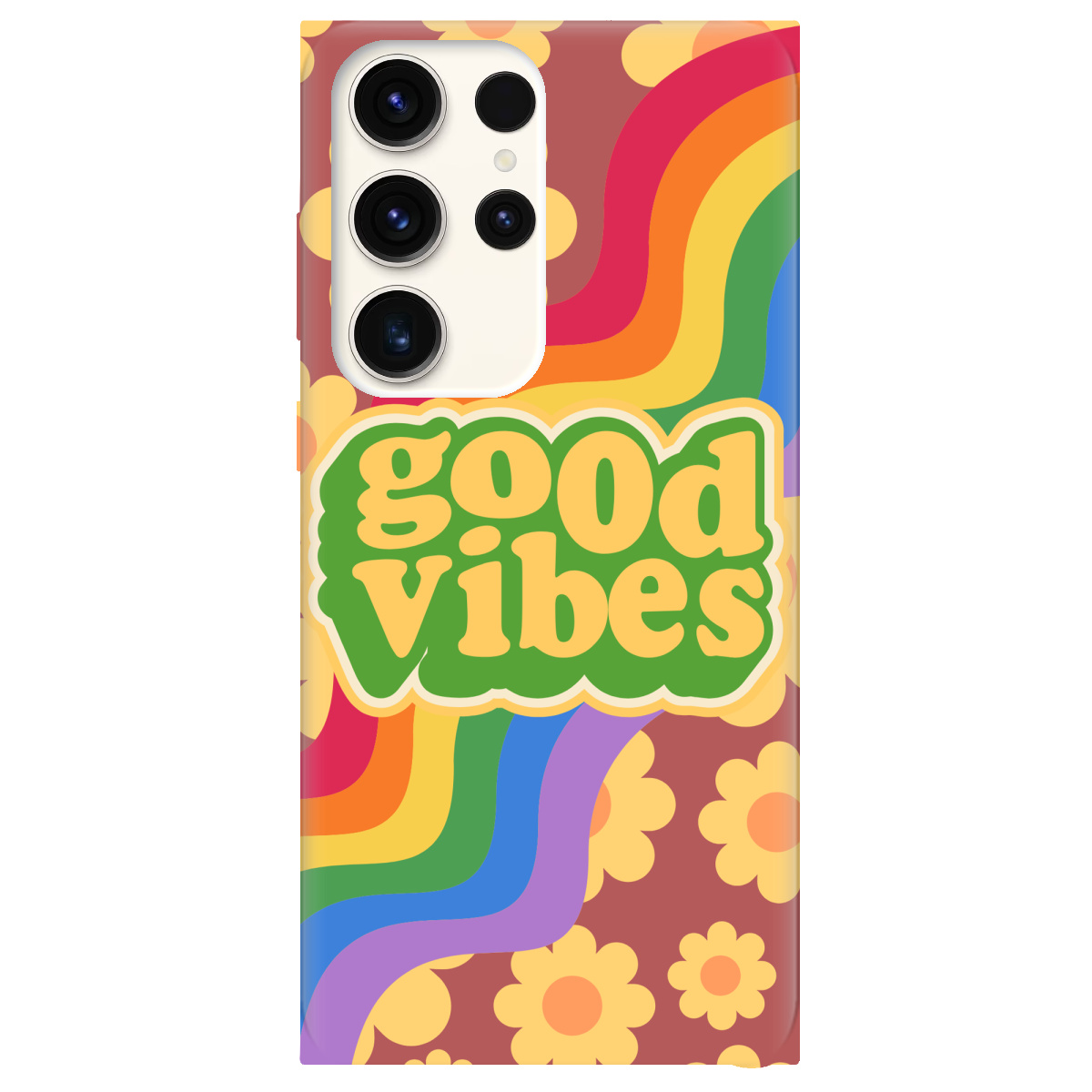 Чехол для Samsung Galaxy S24 Ultra прозрачный Good vibes - фото 1 - Чехлы для телефонов