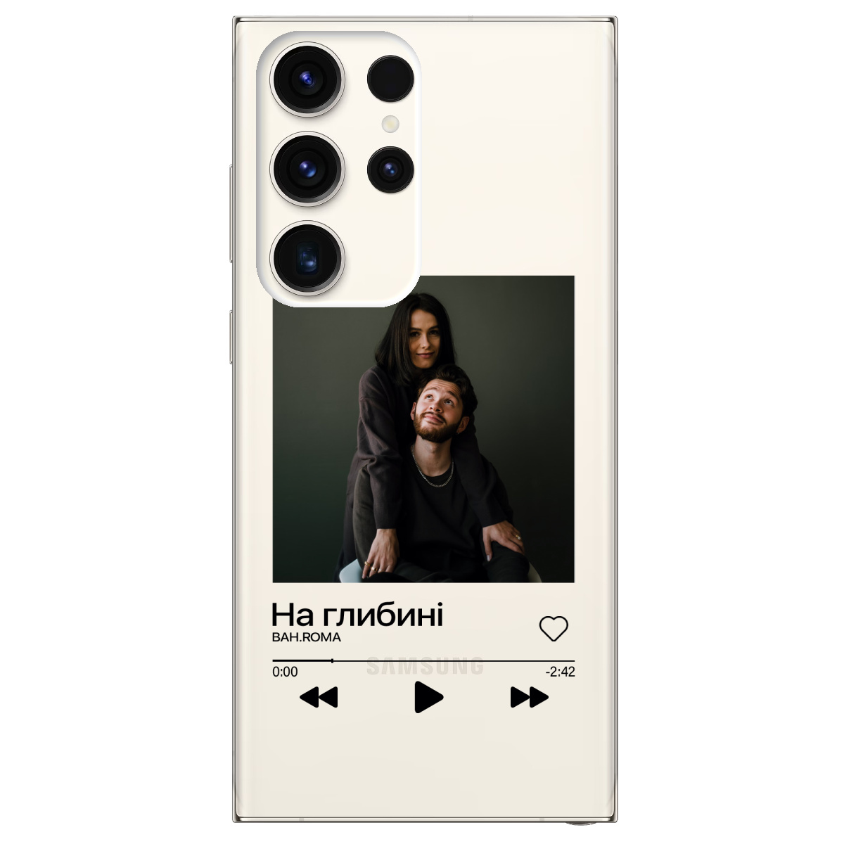 Чохол для Samsung Galaxy S24 Ultra прозорий З ВАШИМ ФОТО "НАША ПІСНЯ" - фото 1 - Чохли для телефонів