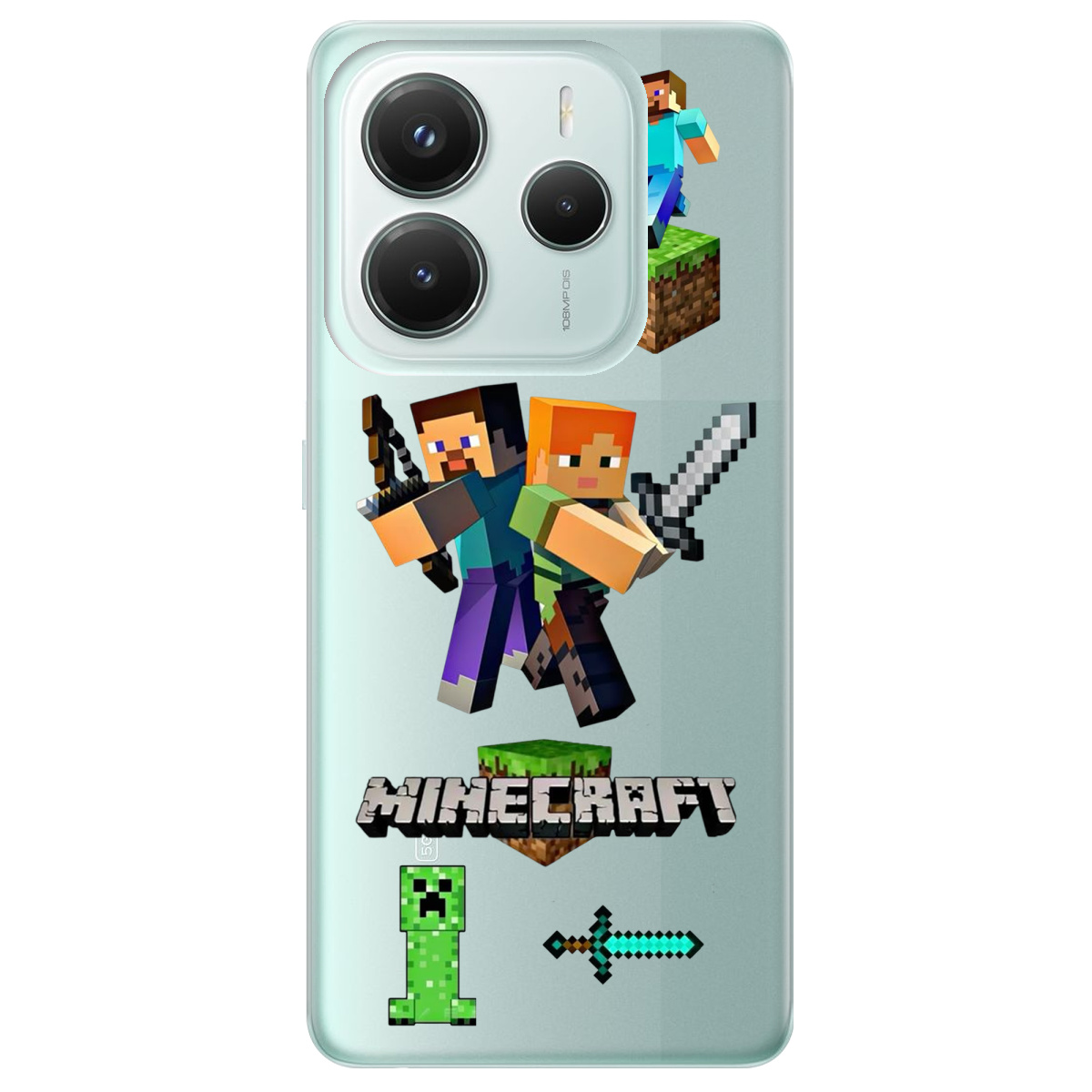 Чехол для Xiaomi Redmi Note 14 5G прозрачный Піксельна пригода - фото 1 - Чехлы для телефонов