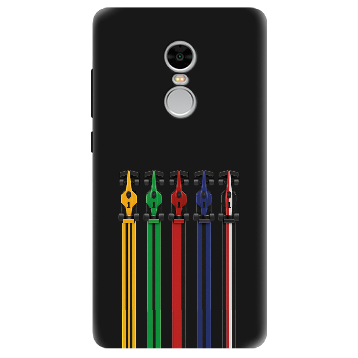 Чехол для Xiaomi Redmi Note 4 черный матовый soft touch Рев двигателей - фото 1 - Чехлы для телефонов