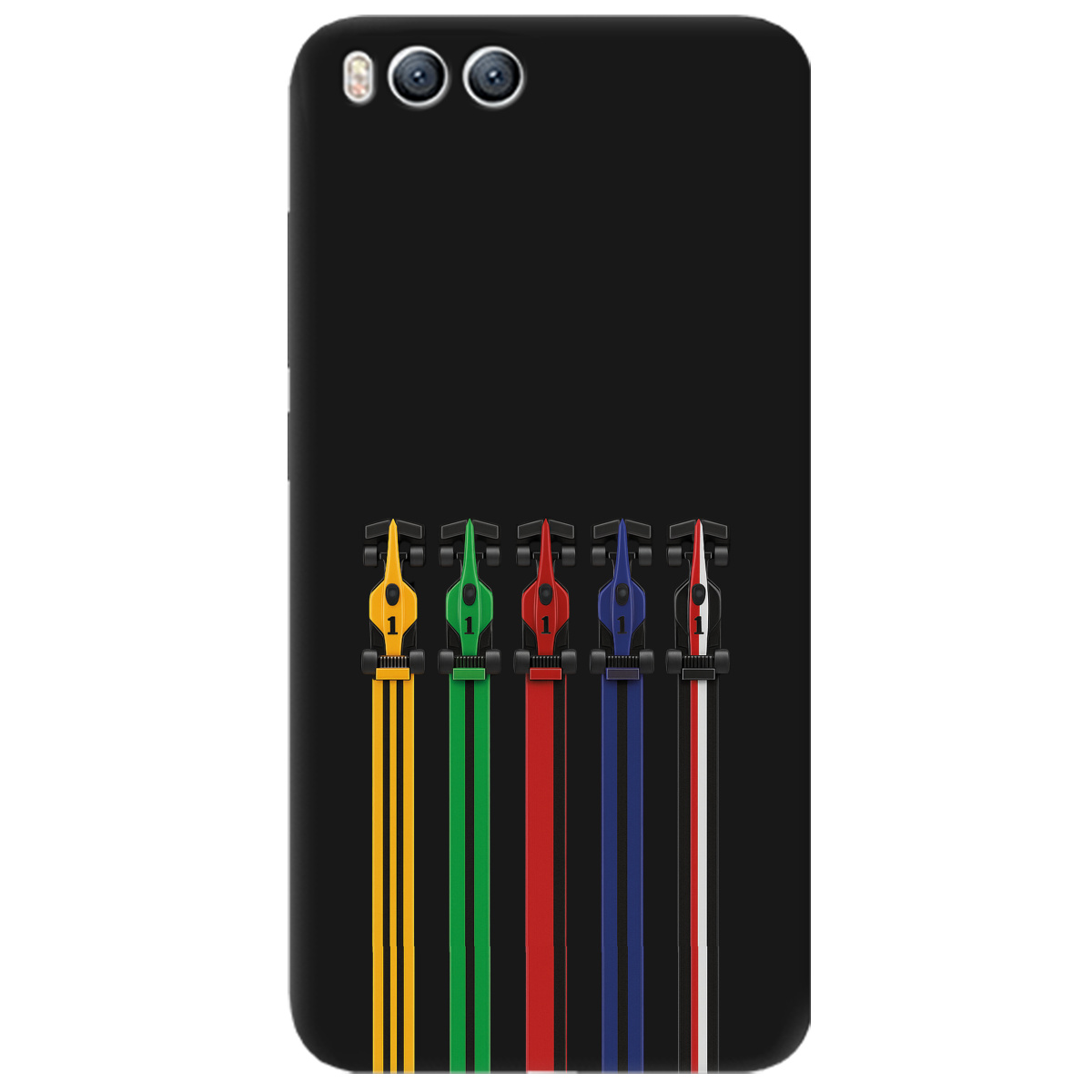 Чохол для Xiaomi Mi 6 чорний матовий soft touch Ревіння двигунів - фото 1 - Чохли для телефонів