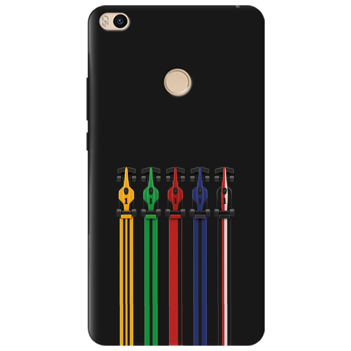 Чохол для Xiaomi Mi Max 2 чорний матовий soft touch Ревіння двигунів - фото 1 - Чохли для телефонів