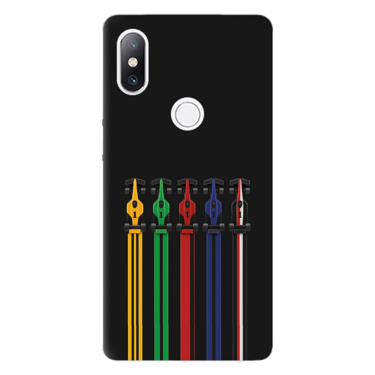 Чехол для Xiaomi Mi Mix 2S черный матовый soft touch Рев двигателей - фото 1 - Чехлы для телефонов