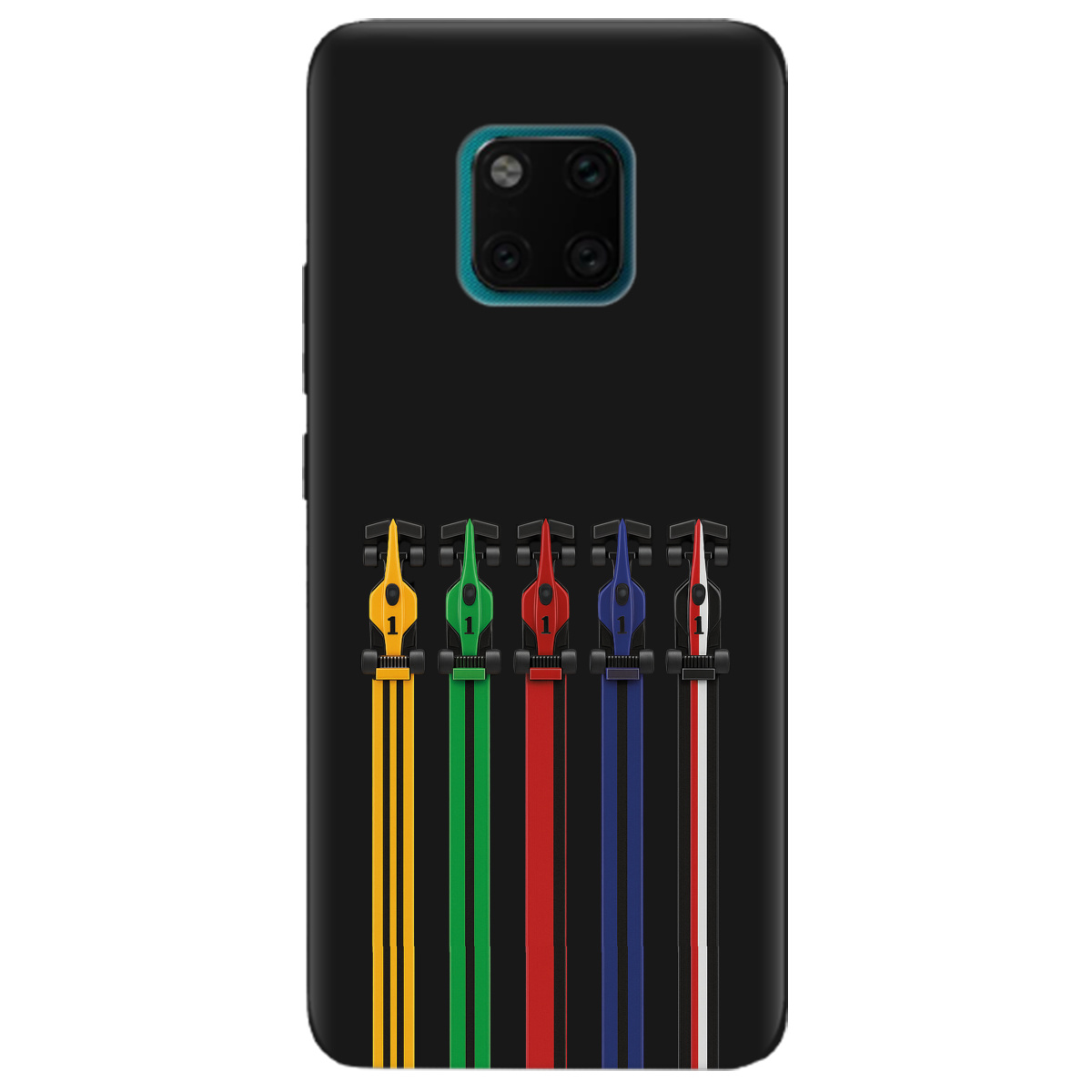 Чехол для Huawei Mate 20 Pro черный матовый soft touch Рев двигателей - фото 1 - Чехлы для телефонов