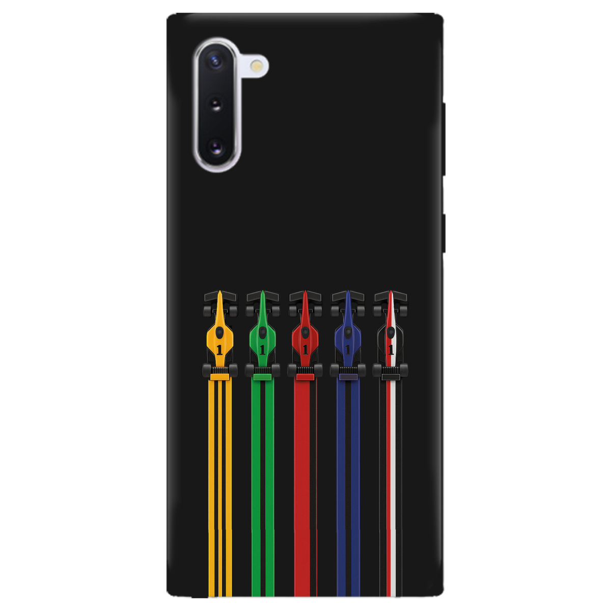 Чохол для Samsung Galaxy Note 10 чорний матовий soft touch Ревіння двигунів - фото 1 - Чохли для телефонів