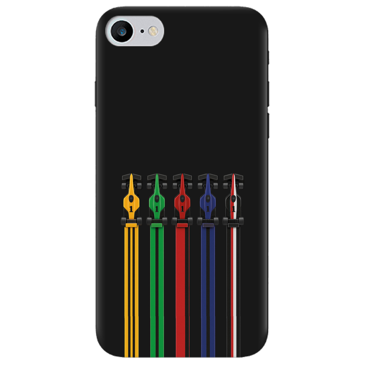 Чохол для Apple iPhone SE 2020 чорний матовий soft touch Ревіння двигунів - фото 1 - Чохли для телефонів