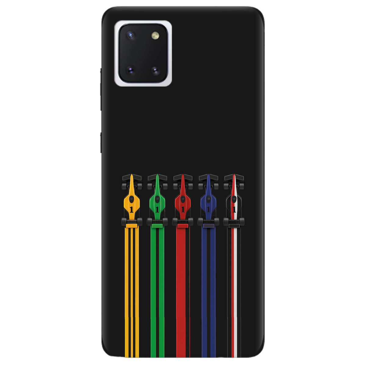 Чохол для Samsung Galaxy Note 10 Lite чорний матовий soft touch Ревіння двигунів - фото 1 - Чохли для телефонів