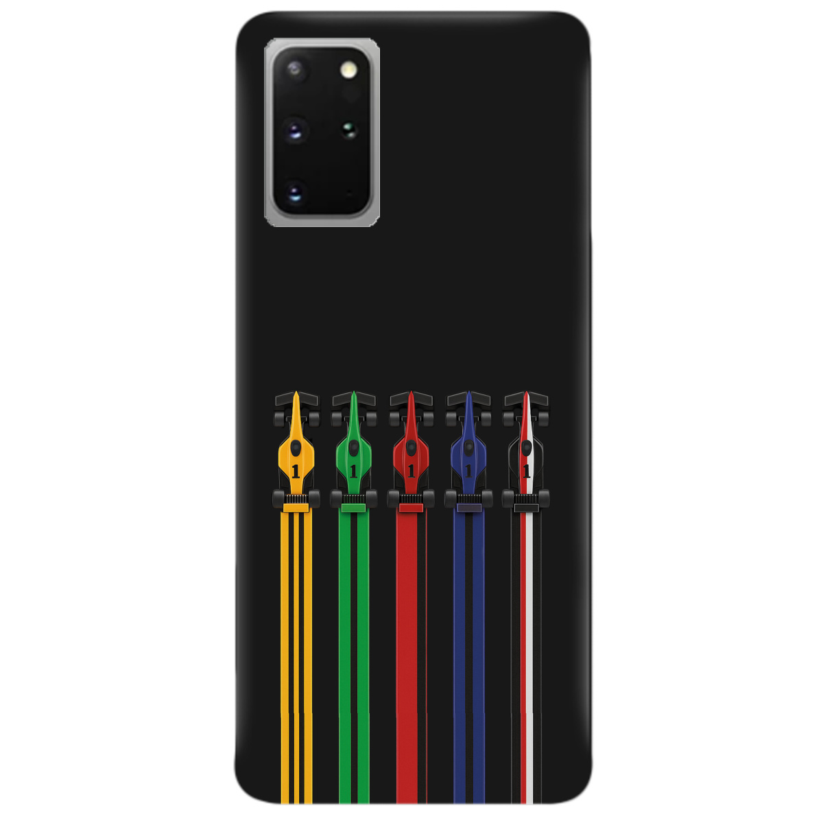 Чехол для Samsung Galaxy S20 Plus черный матовый soft touch Рев двигателей - фото 1 - Чехлы для телефонов