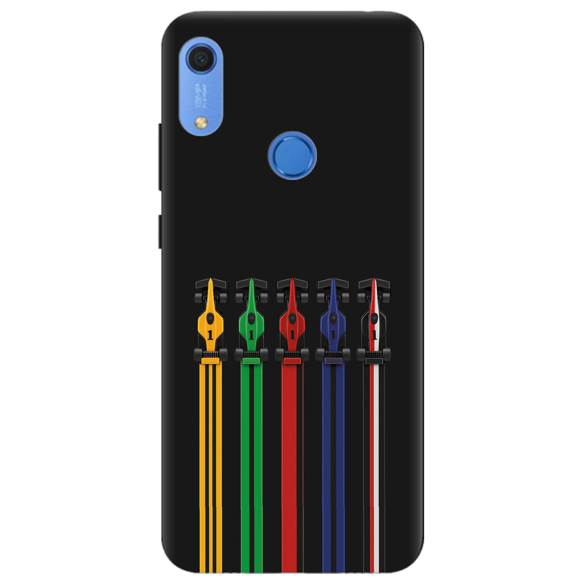 Чохол для Huawei Y6s чорний матовий soft touch Ревіння двигунів - фото 1 - Чохли для телефонів