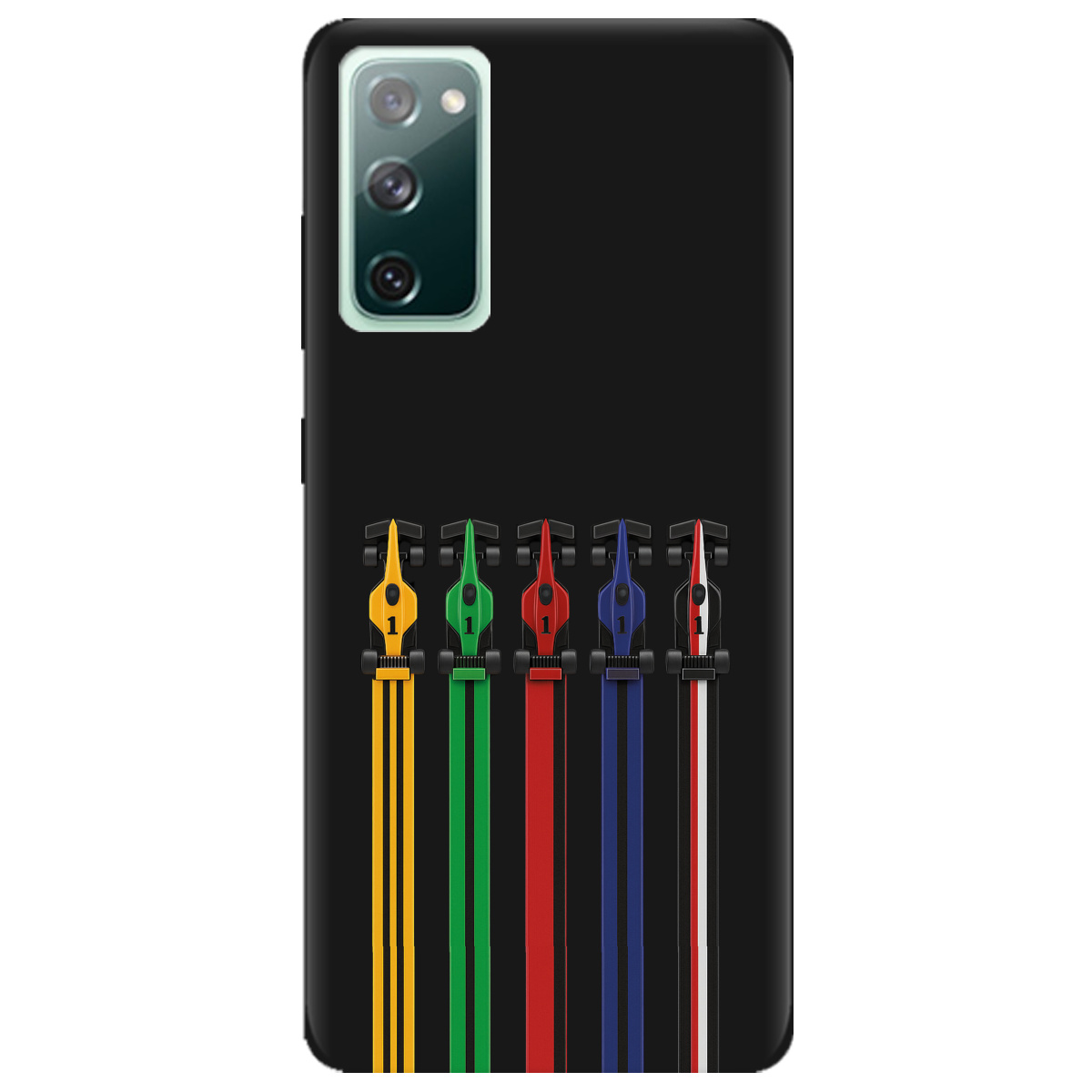 Чехол для Samsung Galaxy S20 FE черный матовый soft touch Рев двигателей - фото 1 - Чехлы для телефонов