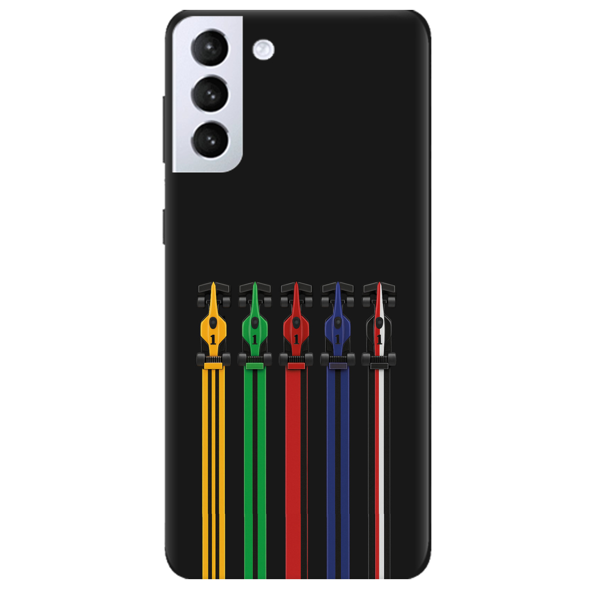 Чехол для Samsung Galaxy S21 черный матовый soft touch Рев двигателей - фото 1 - Чехлы для телефонов