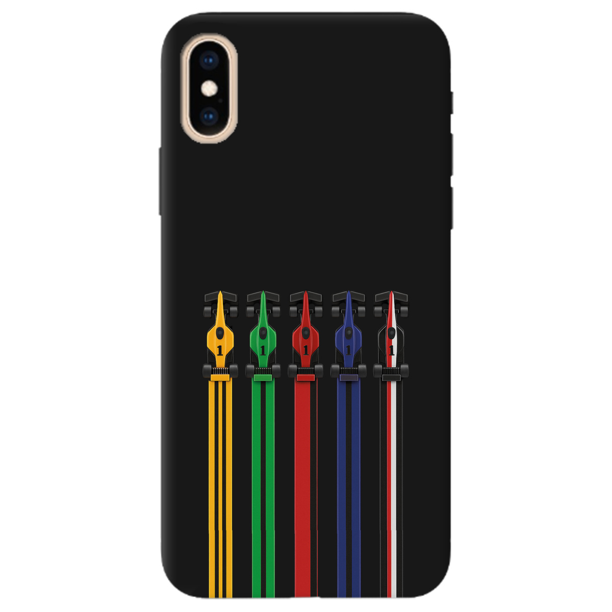 Чохол для Apple iPhone XS Max чорний матовий soft touch Ревіння двигунів - фото 1 - Чохли для телефонів