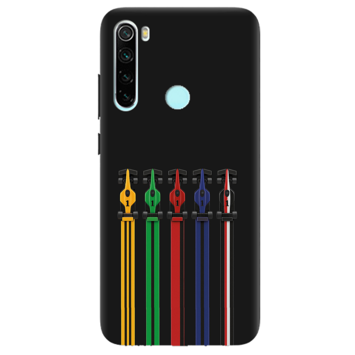 Чехол для Xiaomi Redmi Note 8T черный матовый soft touch Рев двигателей - фото 1 - Чехлы для телефонов