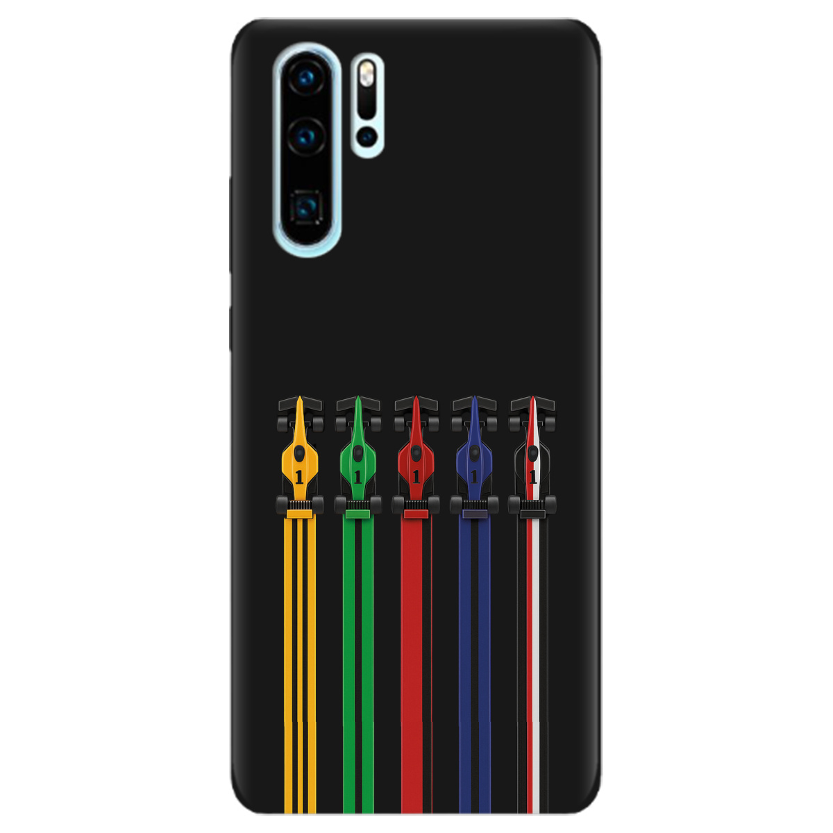 Чохол для Huawei P30 Pro чорний матовий soft touch Ревіння двигунів - фото 1 - Чохли для телефонів