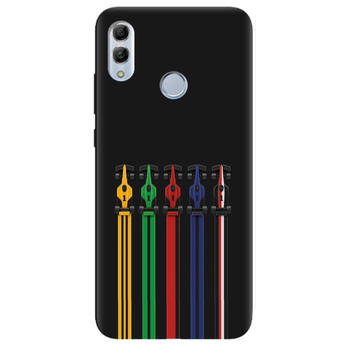 Чехол для Huawei Honor 10 Lite черный матовый soft touch Рев двигателей - фото 1 - Чехлы для телефонов