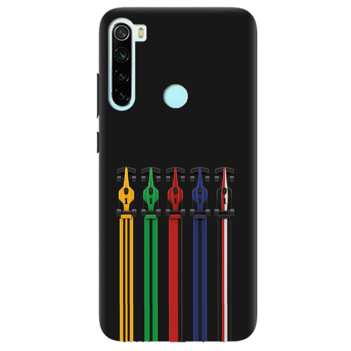 Чехол для Xiaomi Redmi Note 8 черный матовый soft touch Рев двигателей - фото 1 - Чехлы для телефонов