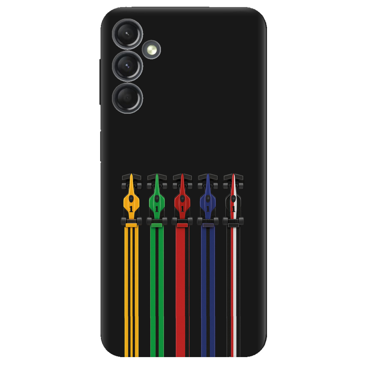 Чехол для Samsung Galaxy A25 черный матовый soft touch Рев двигателей - фото 1 - Чехлы для телефонов