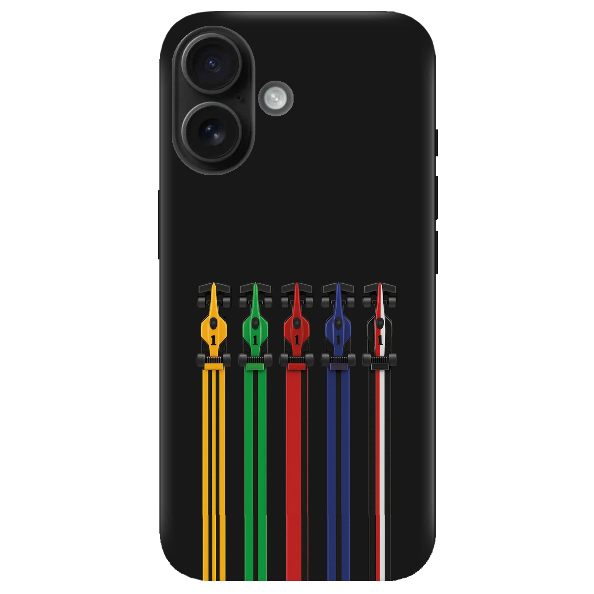 Чохол для Apple iPhone 16 чорний матовий soft touch Ревіння двигунів - фото 1 - Чохли для телефонів