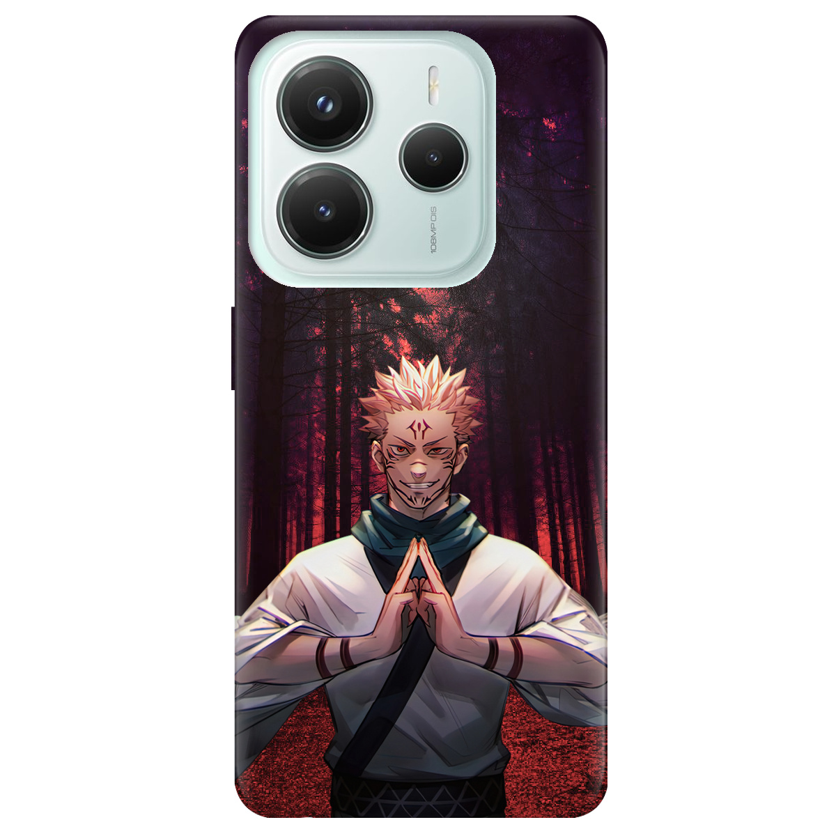 Чехол для Xiaomi Redmi Note 14 5G прозрачный Сукуна - фото 1 - Чехлы для телефонов